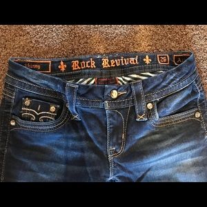 Rock revival Women's dark blue jeans