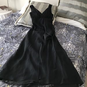 Full-length black gown