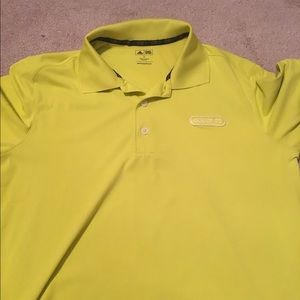 Adidas Men's yellow fitted golf shirt size small
