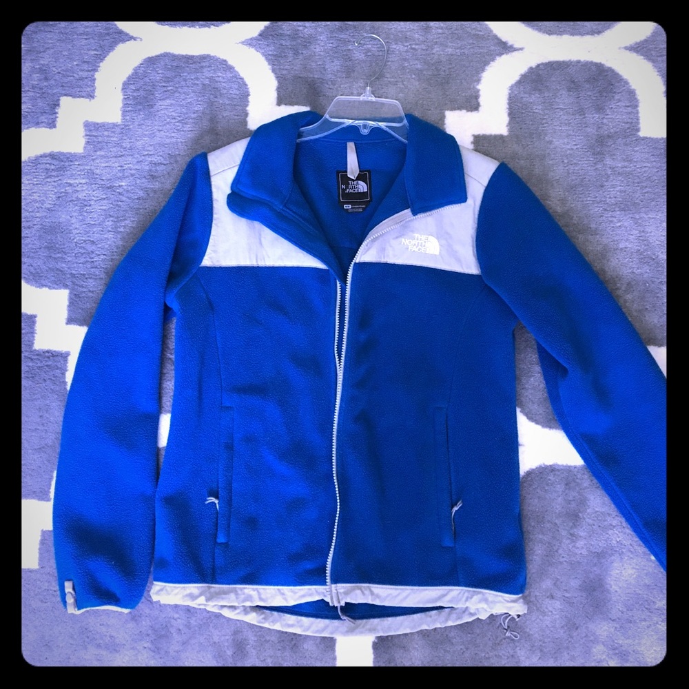 Blue north face fleece jacket