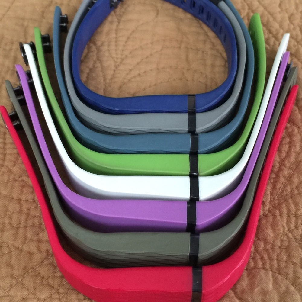 Eight Fit bit flex extra bands. Only 1 used