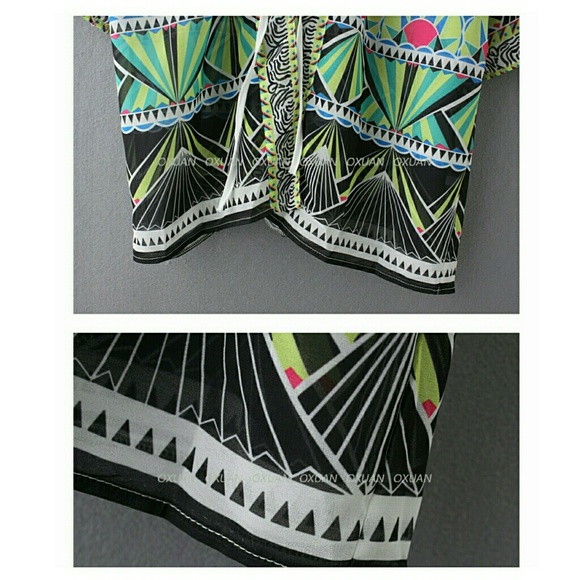 💚 H.P 💚 GEO KIMONO/Beach cover up - Picture 4 of 8