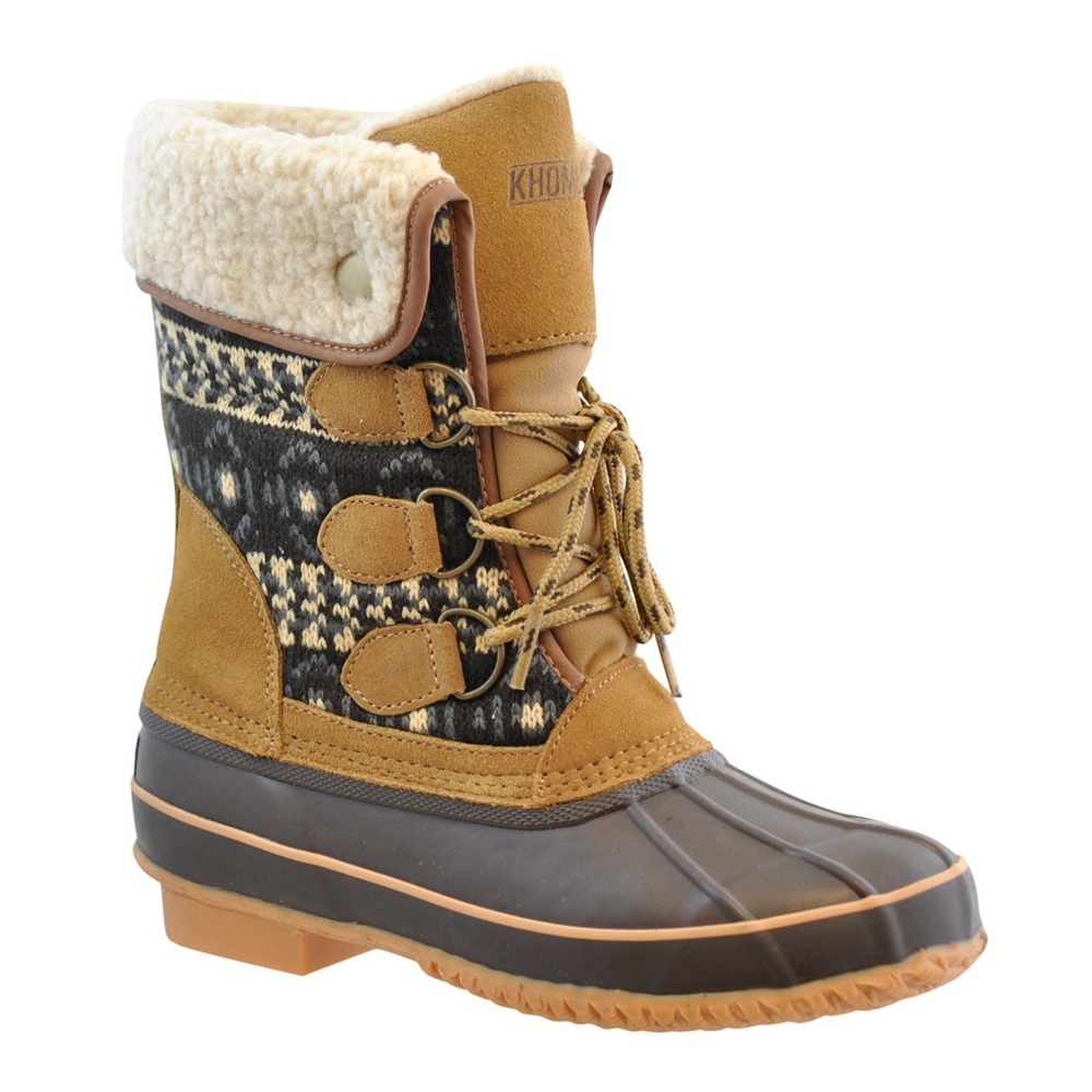 Khombu women's lace up cold weather booties