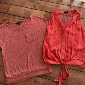 🌷Orange bundle Spring Shirts size Medium🌷