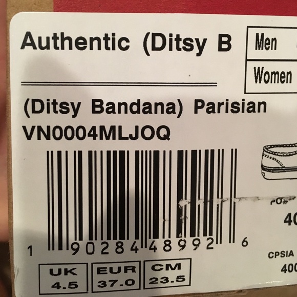 Authentic Ditsy Bandana Vans - Picture 4 of 4