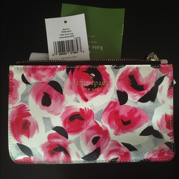 kate spade Handbags - Kate Spade "Rosebed" clutch wallet w/wrist strap