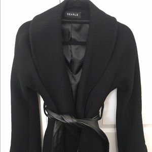 SALE! LIKE NEW! Jacket with Leather Wrap Belt