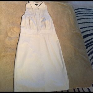 Ann Taylor sleeveless blue/white dress