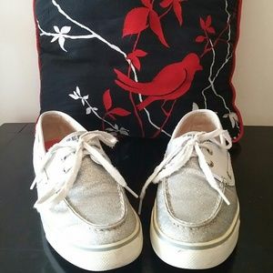 Silver Glitter Sperry Top-Sider