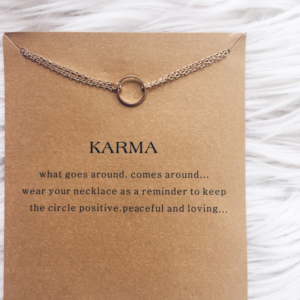 • NEW good karma gold necklace • - Picture 2 of 4