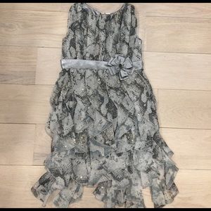 Biscotti dress.  Grey snake print.  Size 4/5.