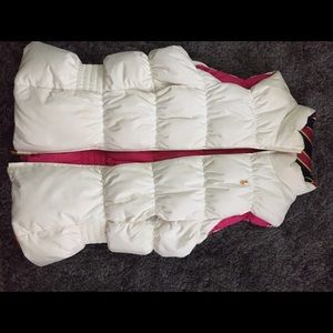 White reversable puffy Polo vest