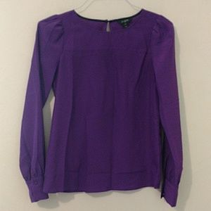 J Crew Rich Purple Long Sleeve Top