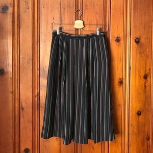 Vintage striped midi length skirt