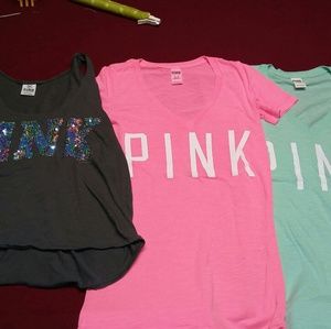 Lot of 3 Pink VS shirts