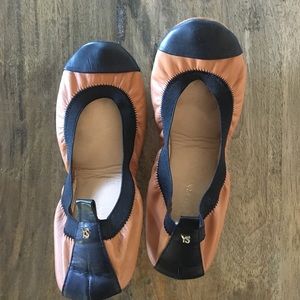 Two tone Yosi Samra ballet flats