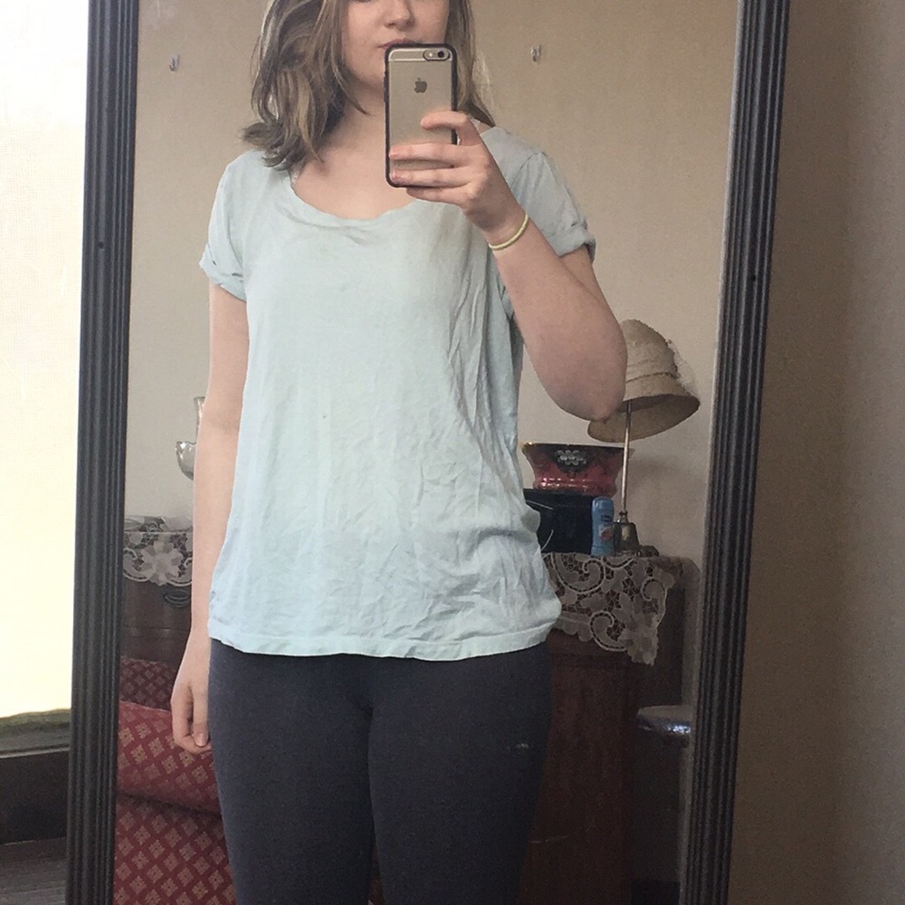 Mint Green open back T-shirt