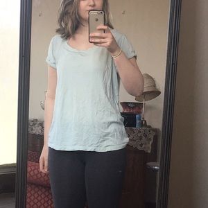 Mint Green open back T-shirt
