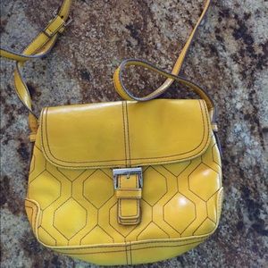 Yellow crossbody purse