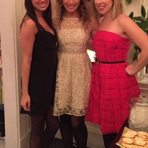 BB Dakota White and Gold Dress