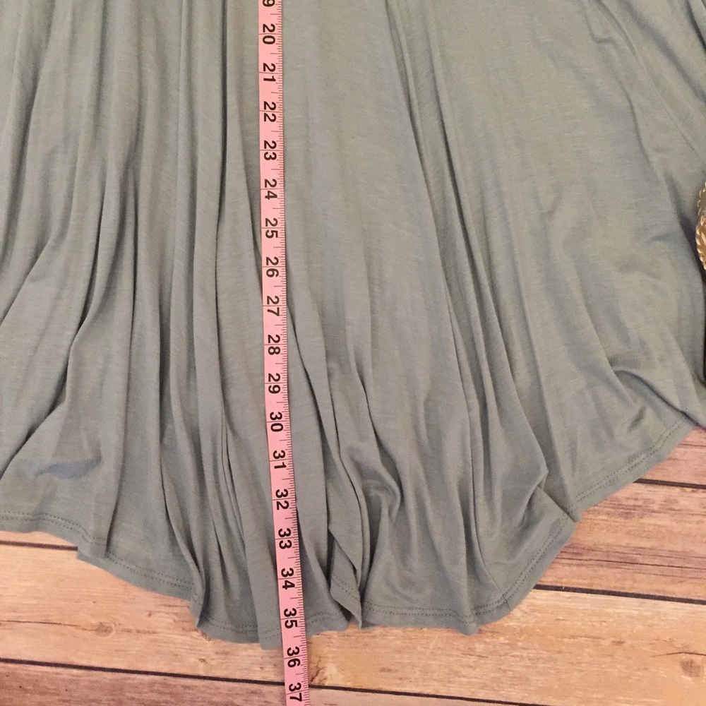 {Plus} Light Sage Cold Shoulder Short Sleeve top - Picture 5 of 5