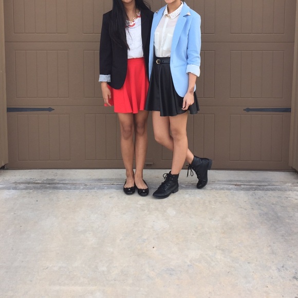 PLEATHER SKATER SKIRT - Picture 3 of 4