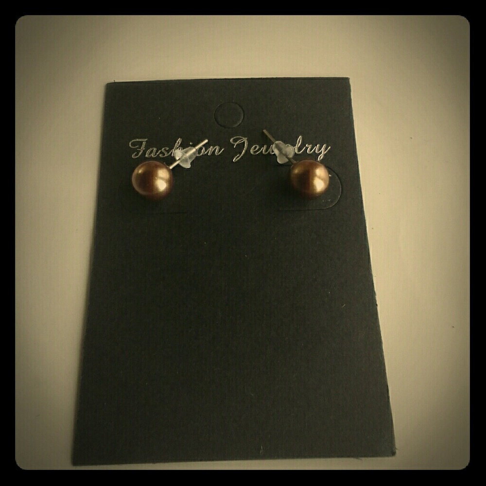 Beautiful Brown Pearl Earrings