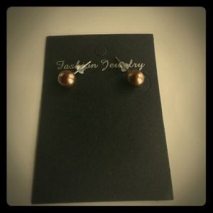 Beautiful Brown Pearl Earrings