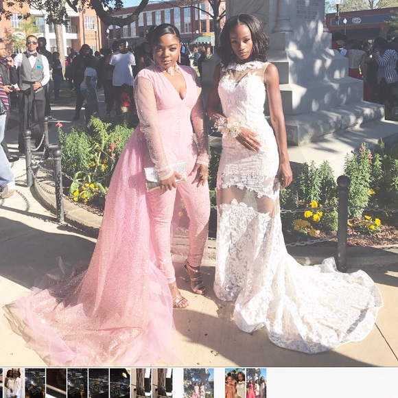 Dresses & Skirts - White Lace Prom Dress