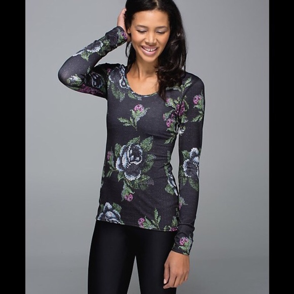Lululemon Garden Party Floral Scoop Ln Sleeve Tank