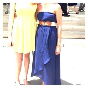 Navy High-Low Dress