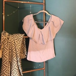 Free People Lilac Off the Shoulder Top