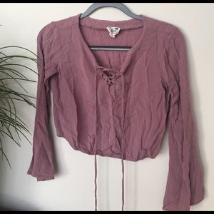 Mauve Peasant Top