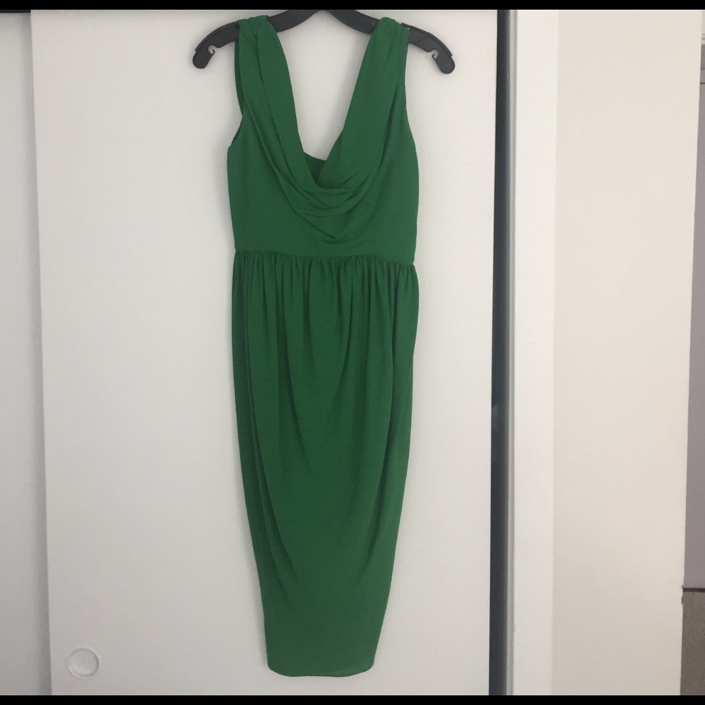 Karen Zambos Vintage Couture Cowl Neck Dress