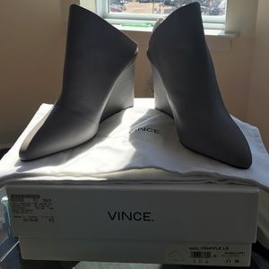 Vince Vail Leather Wedge Booties
