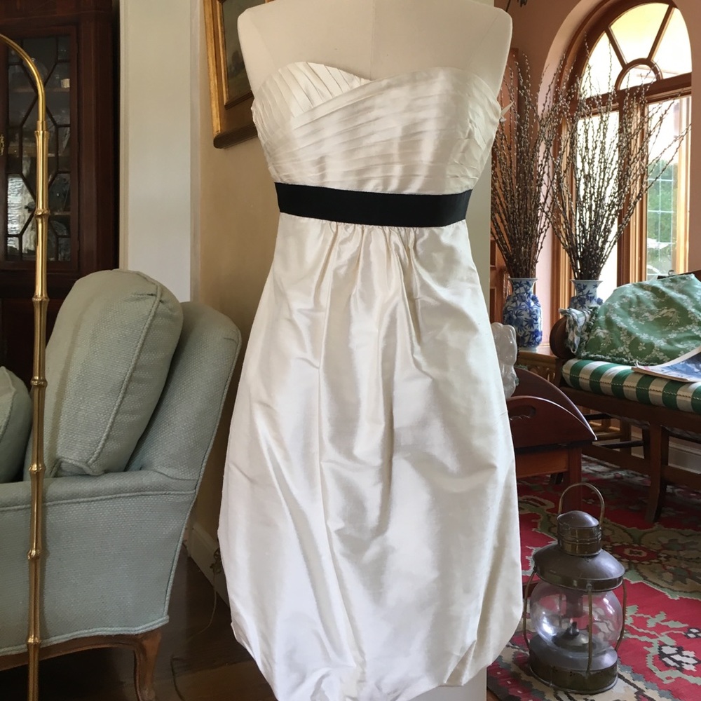 Phoebe Coutour Creme silk cocktail dress