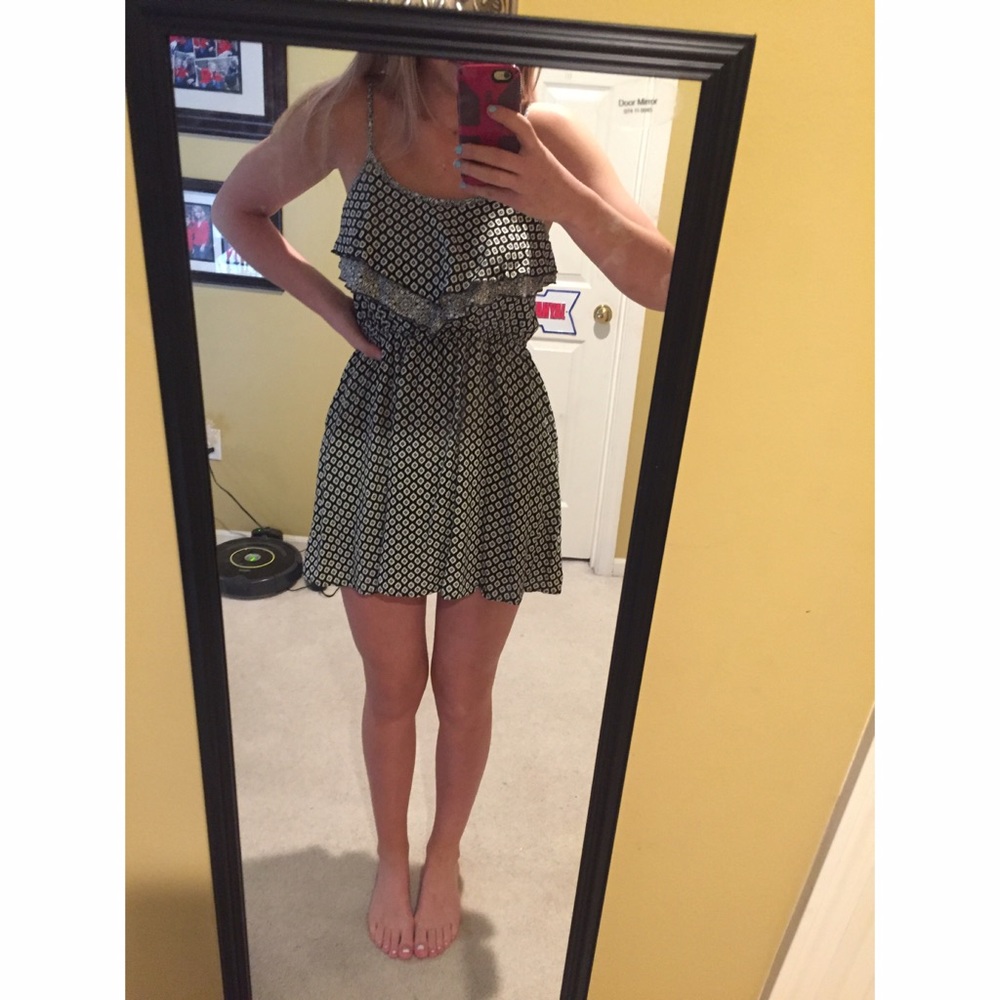 Black and White Patterned Dress