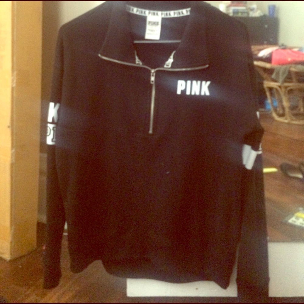 Pink Crewneck Quarter Zip