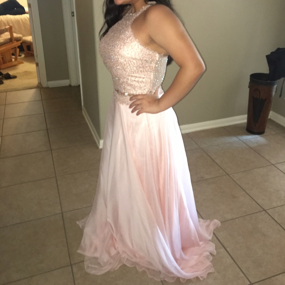 2 Piece Blush Prom Dress NEVER WORN