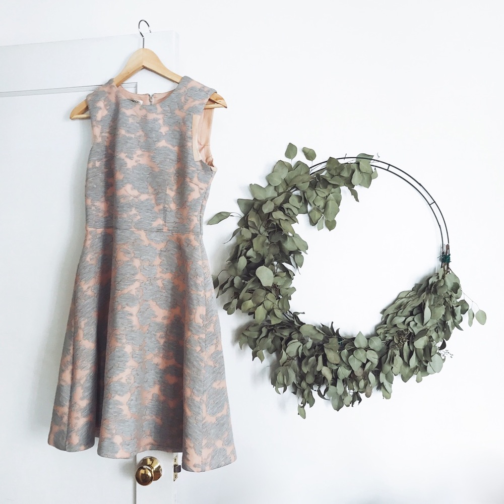 Maggy London fit and flare dress scuba material