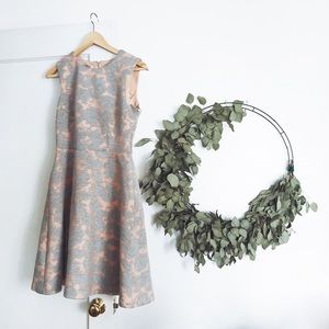 Maggy London fit and flare dress scuba material