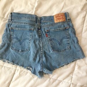 Levi's cheeky mid rise cutoff jean shorts