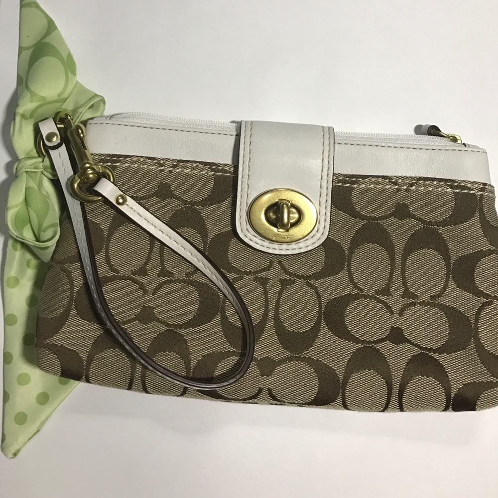 NEW Coach with tag large wristlet