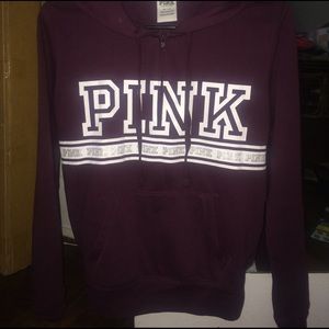 Pink Maroon Quarter Zip