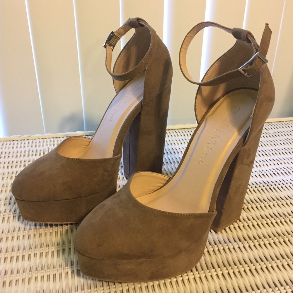Nude Suede Pumps