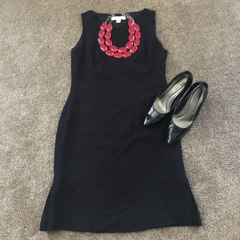 Black sheath dress