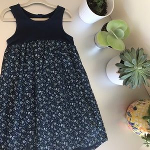 Baby GAP Navy Cotton Floral Dress