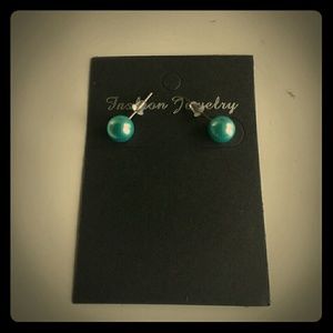 Beautiful Aqua Pearl Earrings