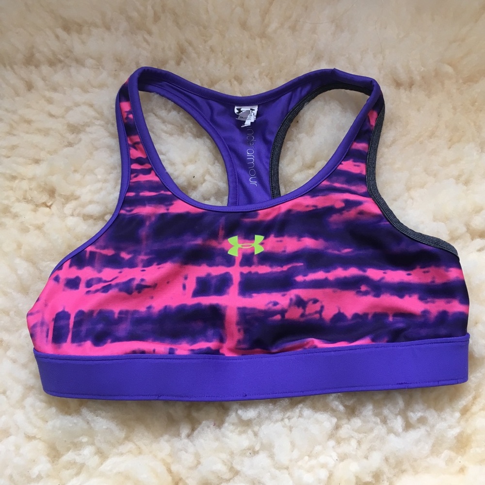Tie Dye/Purple Reversible Under Armour Bra