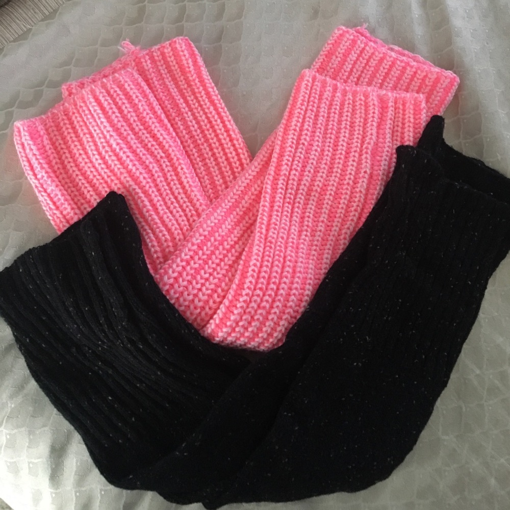 Neon Pink and Black Leg Warmers